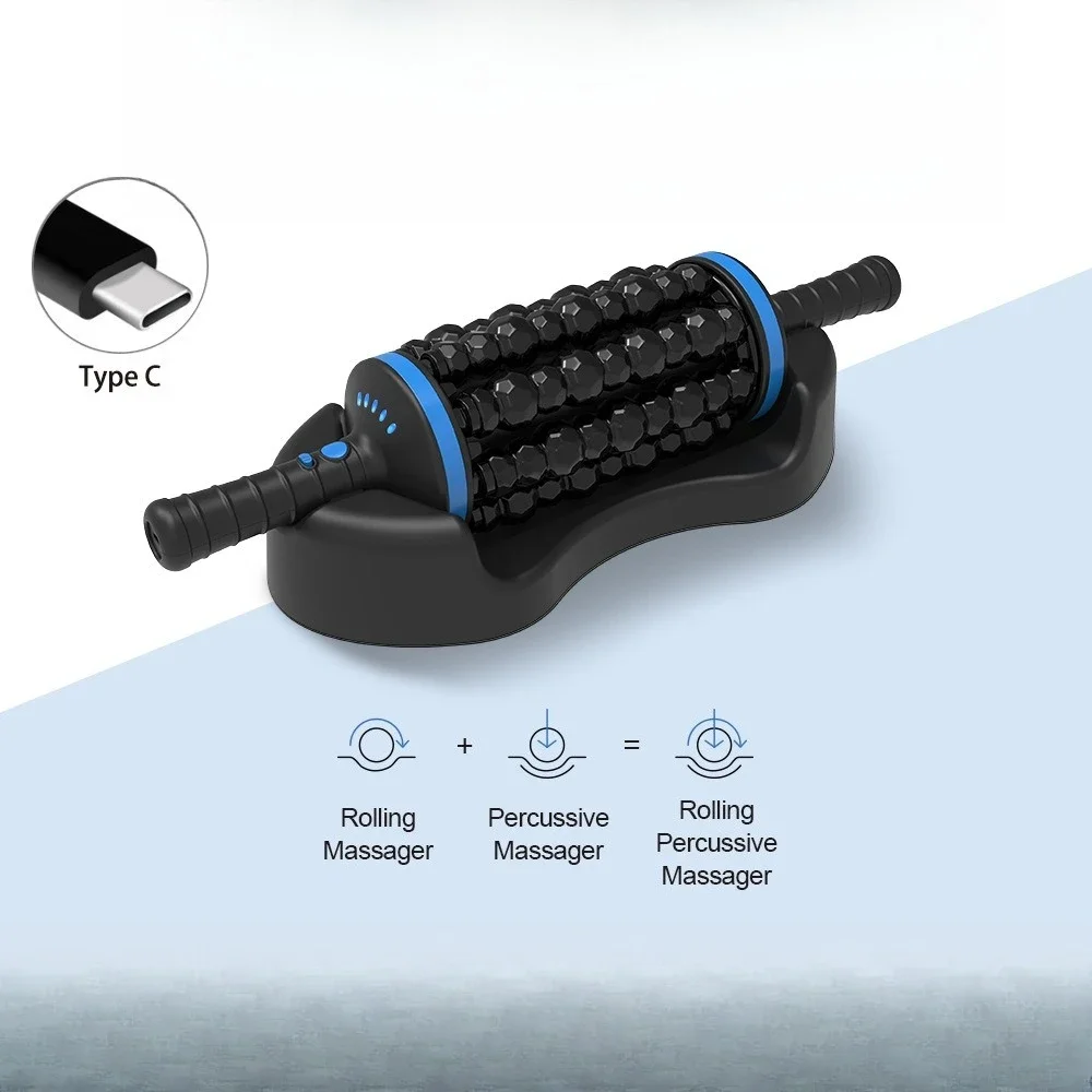 Cross-border factory direct sales electric deep rolling relaxation muscle roller ball impact body massager