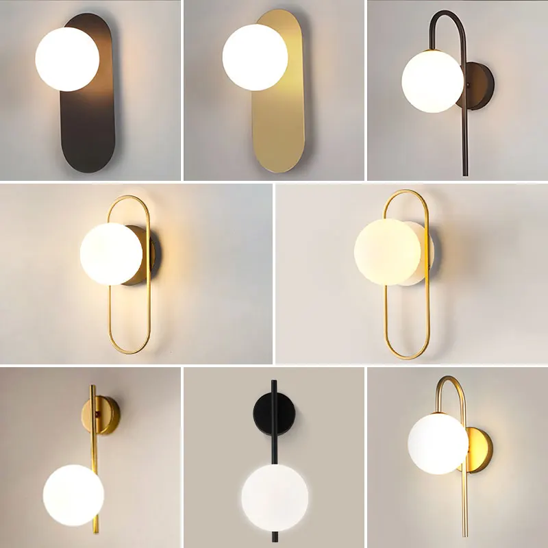 Interior LED Wall Lamps Wall Lights with G9 Bulb for Bedroom Black Gold LED Wall Lamps Wall Sconce for Home Luminuaire Lighting