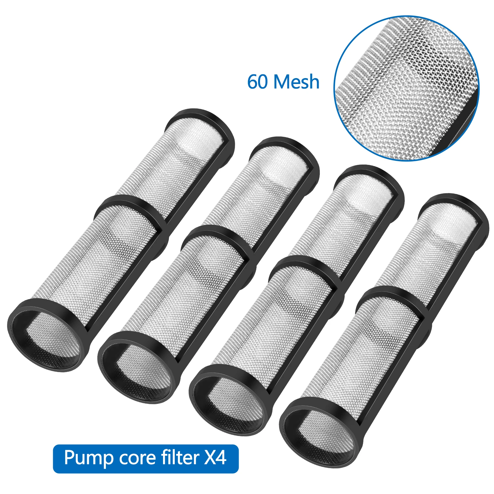 10 Pcs Airless Spray Gun Filter Spraying Machine Filter Paint Parts 60 Mesh Graco Compatible with 390 395 490 495 595 3400