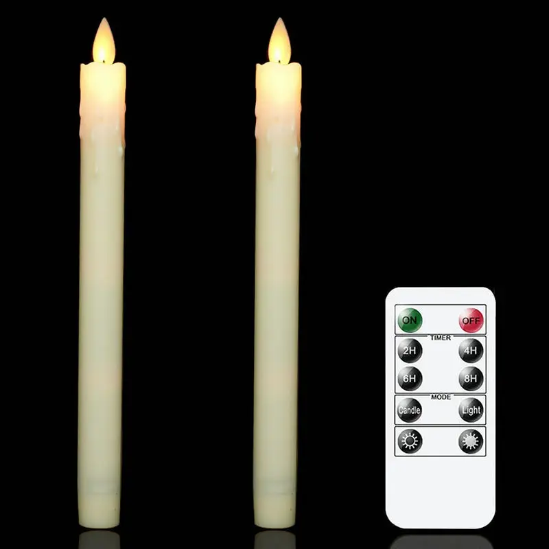 120 pces movendo a dança wick flameless led atarraxamento controle remoto com temporizador bateria operar vela de mesa de festa de casamento candlestick-10"