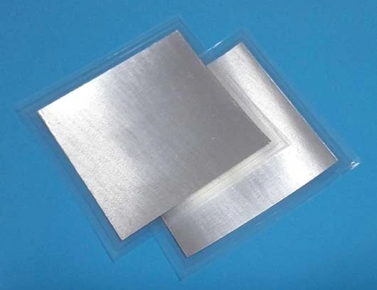 High Purity Indium Sheet 100 * 100 * 0.1mm Laser Heat Dissipation Coating Sealing Material