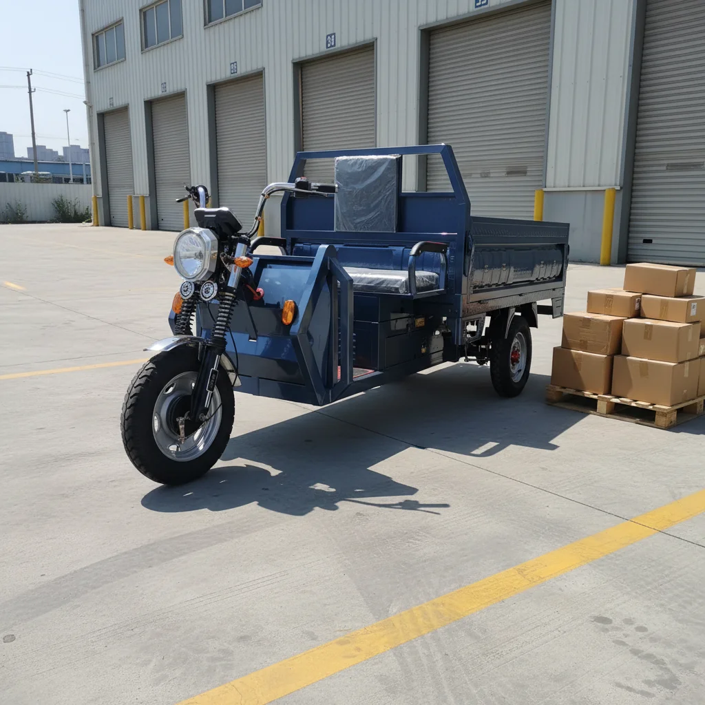 High Power Self-Dumping Electric Tricycle 60V 1500W Heavy Duty 1.8m Cargo Dump E-Trike Without Battery