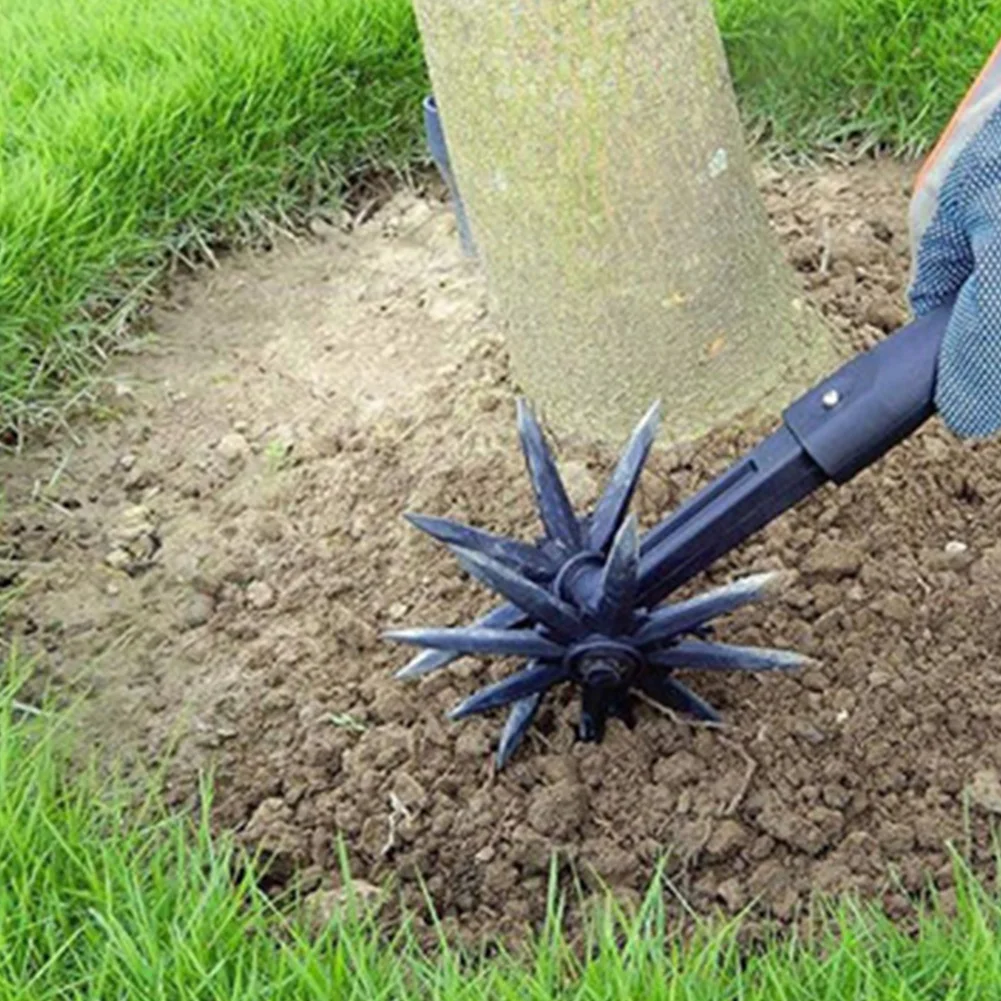 

2 in 1 Garden Aerator Garden Soil Scarifier Gardening Rotary Tiller Rotary Cultivator Tool Soil Plowing Tool for Garden Lawn