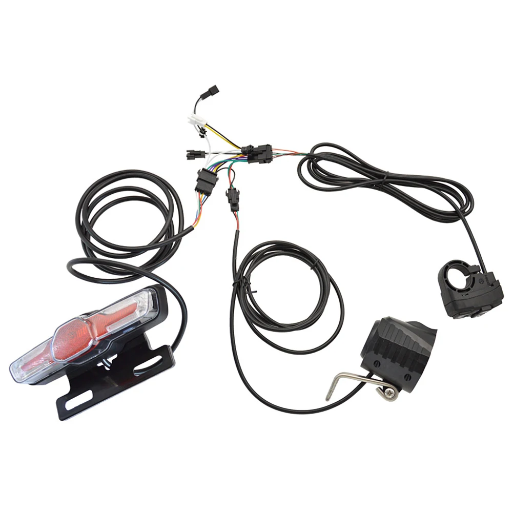 

Professional E-Bike Light Set Front Rear Lamp Switch Adapter Cable Energy Saving Easy Installation Electric Bicycle Accessories
