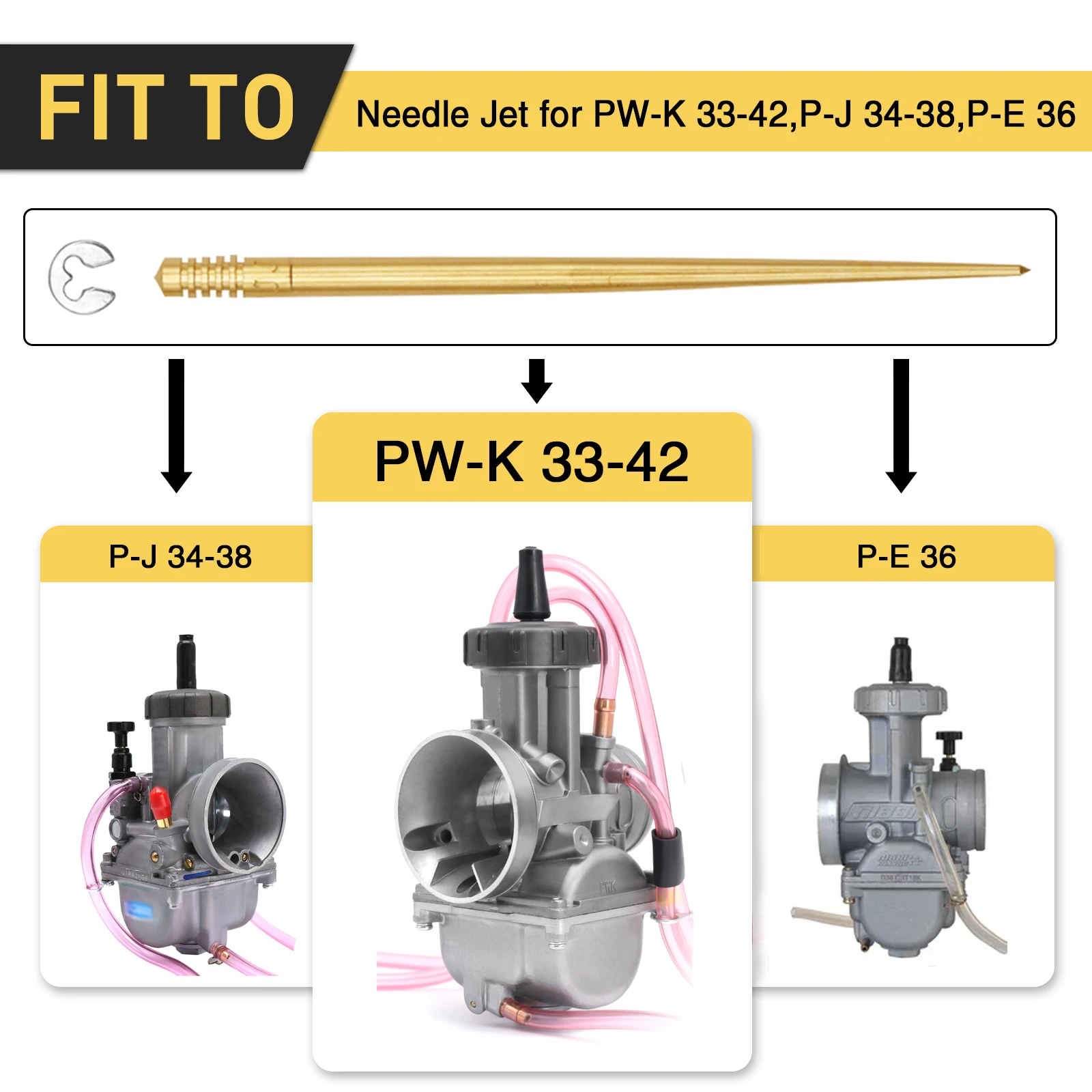 ZSDTRP Jet Needle N427-48 CCJ/CEG/DDJ/DDK/DEF/DEG/DEJ/DGG/DGJ/DGL for PWK33-42 PWK33-39 PWM38 PWM34-42 PJ34-38 PE36 Carburetor