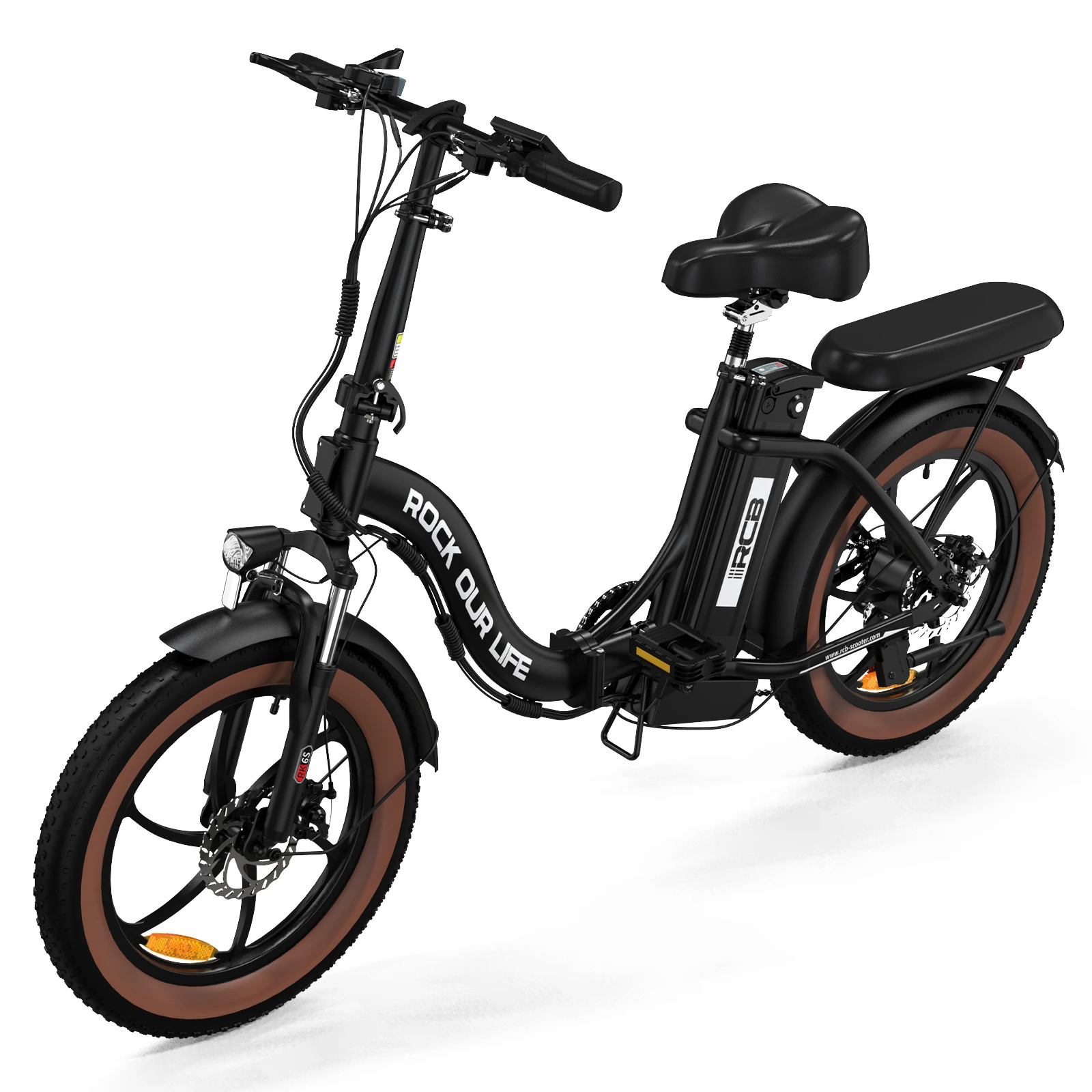 EU UK Stock Foldable Full Suspension 20 Inch 500W Carbon Steel Folding Bicycle view 2