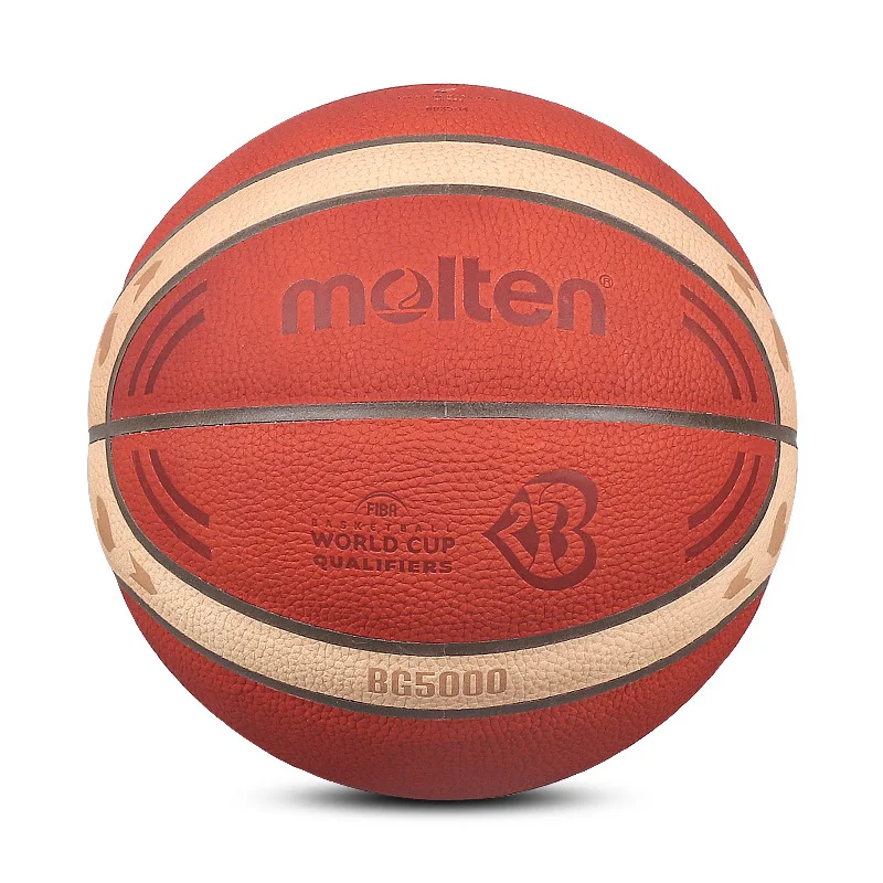 Material de PU de basquete padrão fundido para competição regular, resistente ao desgaste, BG5000, tamanho 7