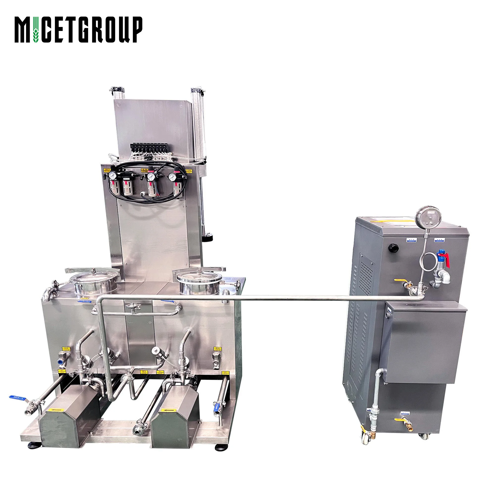 MICET Tecnología automática de lavadora de barriles de 2 cabezales Limpieza efectiva de barriles Máquina de cerveza a la venta