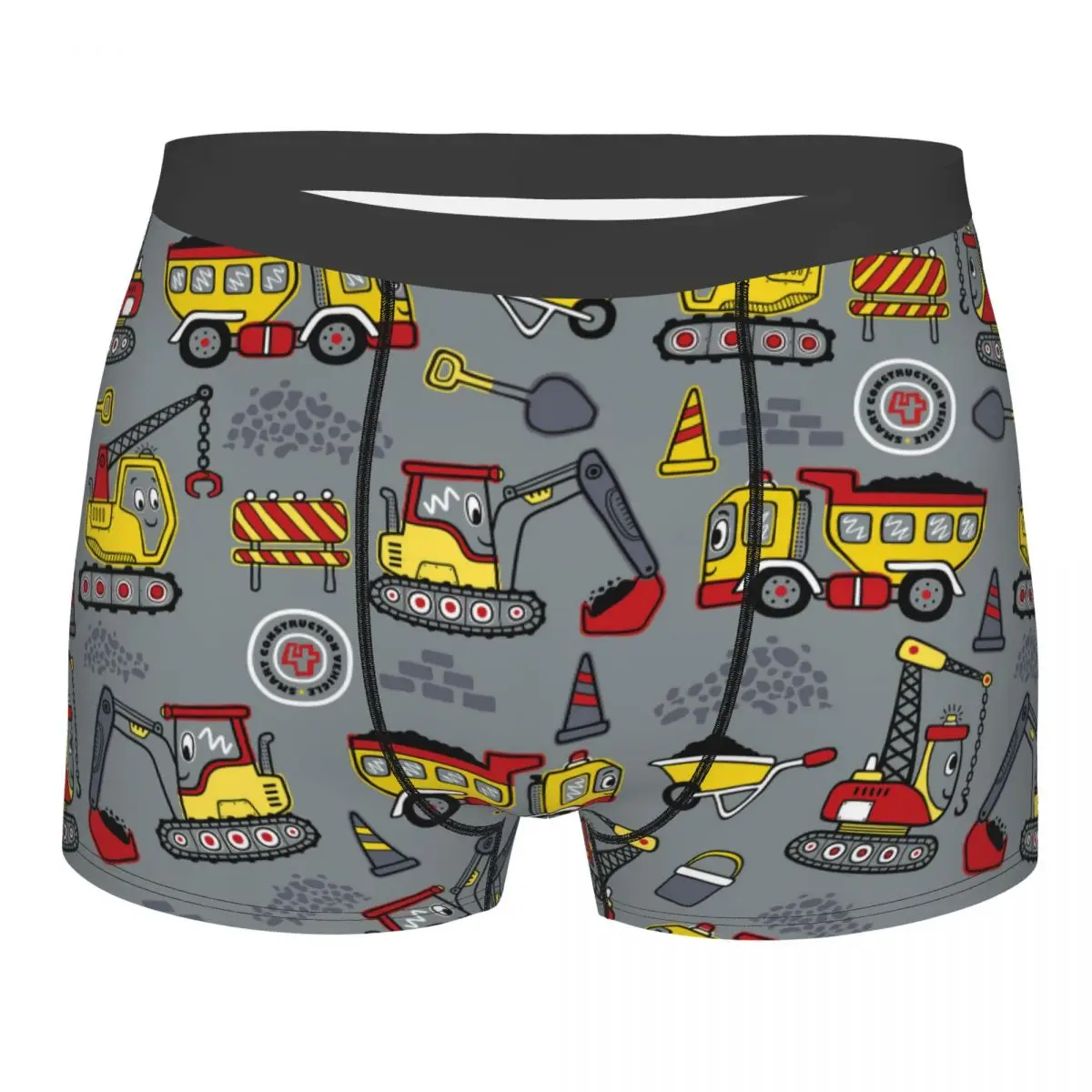 

Funny Boxer Funny Excavators Vehicles Cartoon Shorts Panties Briefs Men's Underwear Boy Loves Breathable Underpants for Male