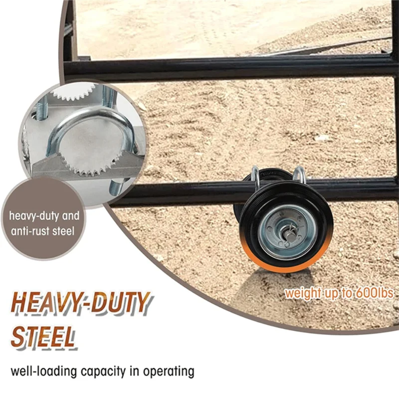

ABZS Heavy-Duty Steel Rolling Gate 6' ' Rubberwheel Gate Wheels Driveway Gate Heavy Duty Gate Wheel