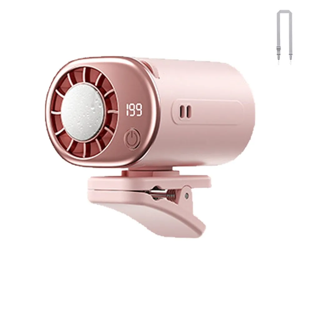 

LED Display Car Clip on Air Conditioner 360° Rotation 199 Speeds Adjustable Semiconductor Cooling Fan Wide Clamp Cooling Gadget