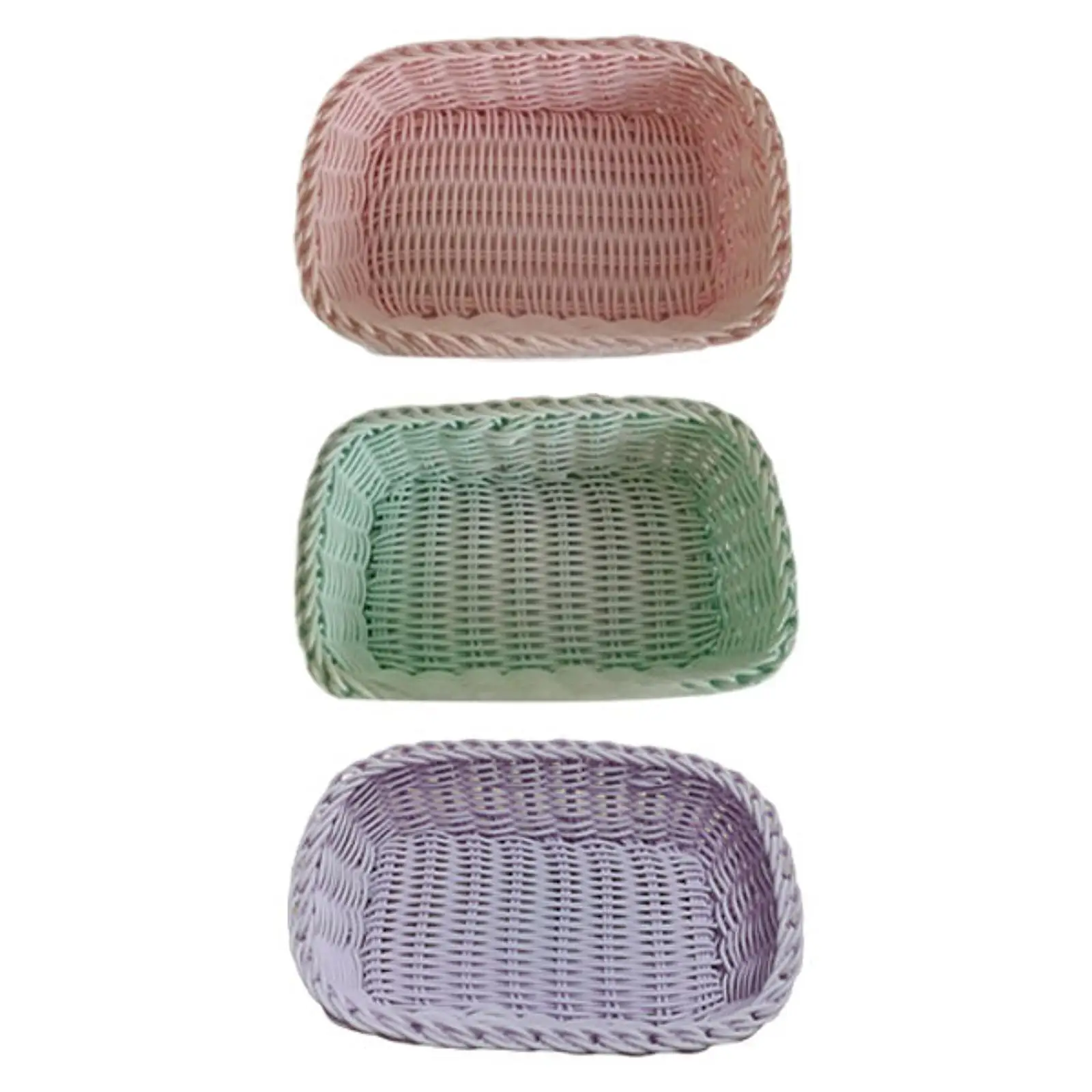 Woven Basket Craft Table Organizer Table Storage Bin for Closet Coffee Table