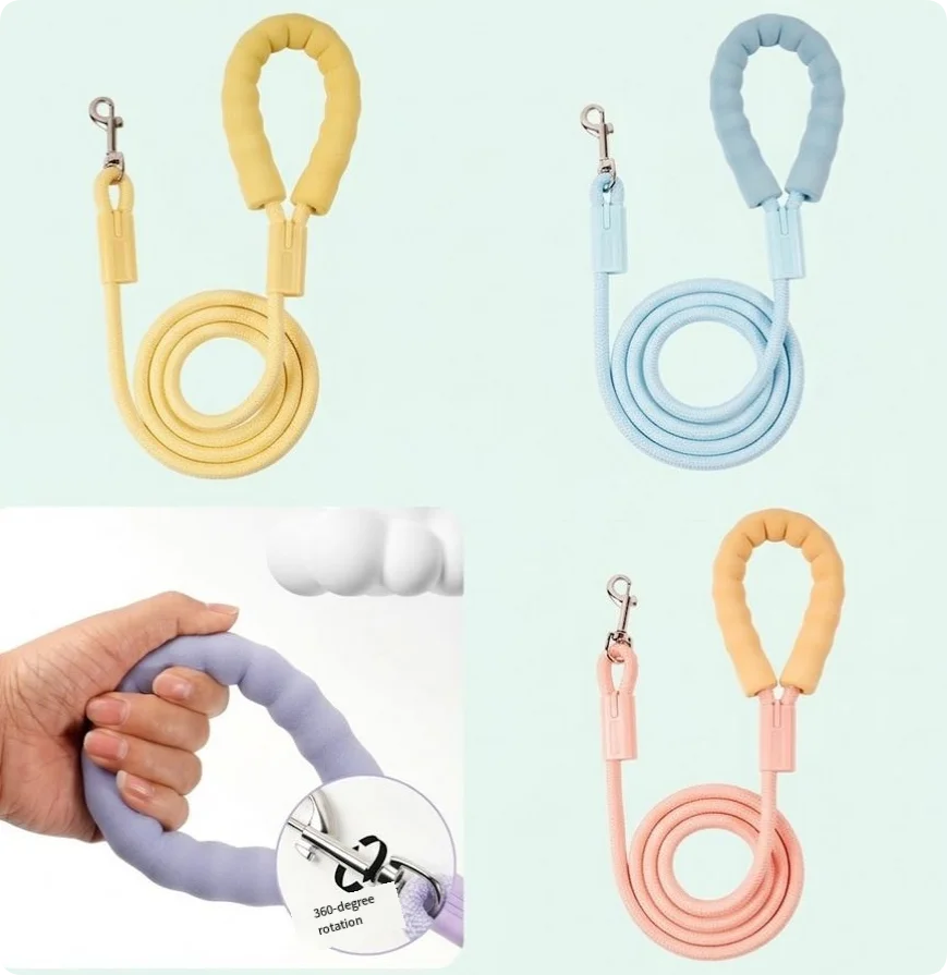 Colorful Nylon Dog Leash Pet Supplies Outdoor Walking Rope Durable Strong Walking Lead for Dogs