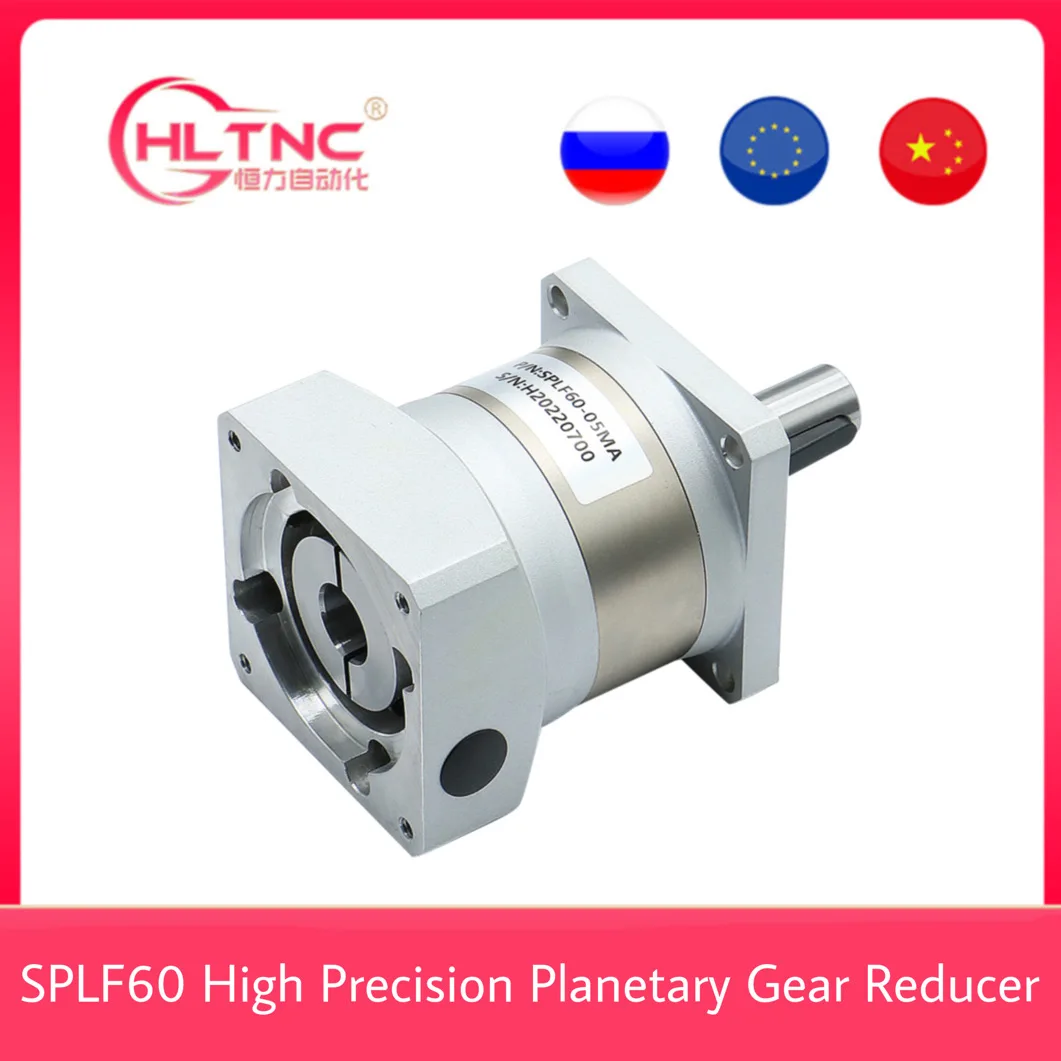 HLTNC SPLF60 High Precision Low Noise Planetary Gear Box Reducer Fit Nema23 57 8mm Stepper Motor Nema24 60 14mm Servo For CNC