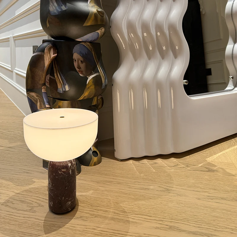 الدنماركية الرخام السرير الجدول مصباح لغرفة النوم الفطر اللمس مصباح مكتب القراءة ضوء مصمم الراقية Luxuriou جو مصباح