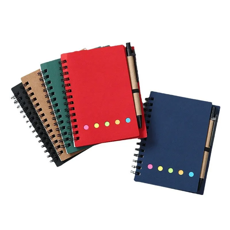 Self-adhesive Removable Memo Kraft Paper Loose Leaf Notebook With Convenience Tape Coil And Pen Wrong Question Note Taking Book
