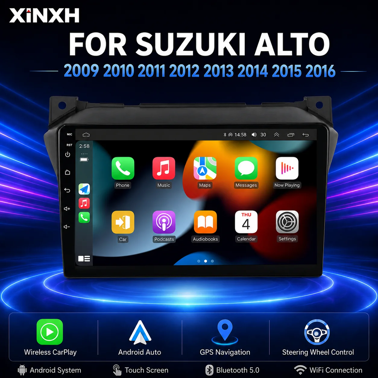 Android For Suzuki Alto 2009 2010 2011 2012 2013 2014 2015 2016 Multimedia Stereo Car DVD Player Navigation GPS Radio