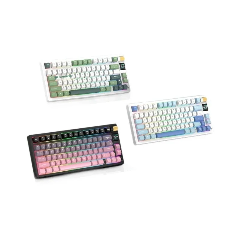 F99 Pro Gaming Mechanical Keyboard Three Mode 2.4g Wireless Bluetooth Wired Hot Swap PBT Gasket RGB For PC Laptop Gamer