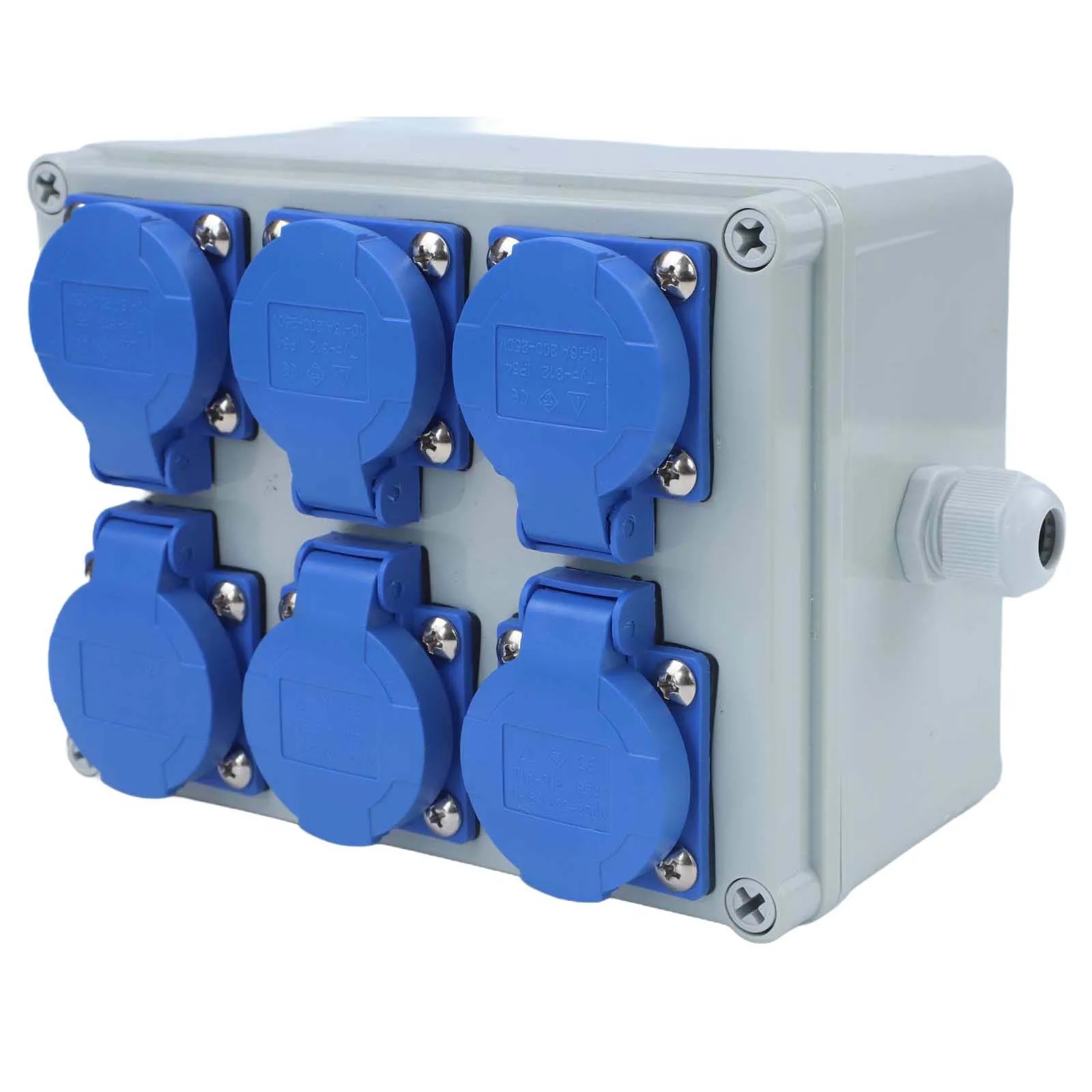 

Outdoor Sockets Industrial Power Box Wall Distributor Easy To Install Shock Resistant Housing Flame-retardant Plastic