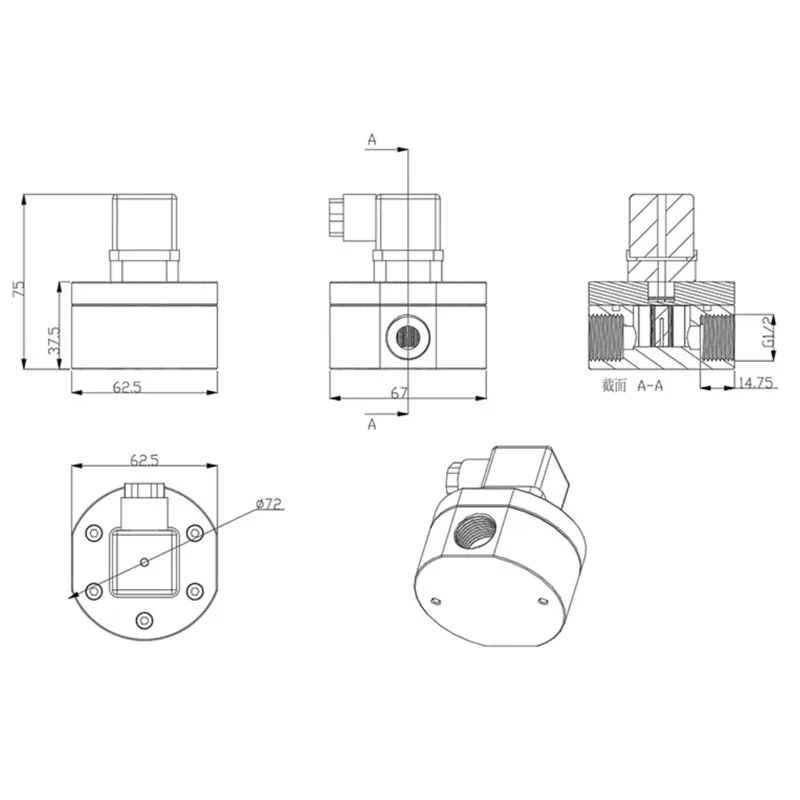 

High-precision oil flow meter, aluminum alloy oval gear flow sensor