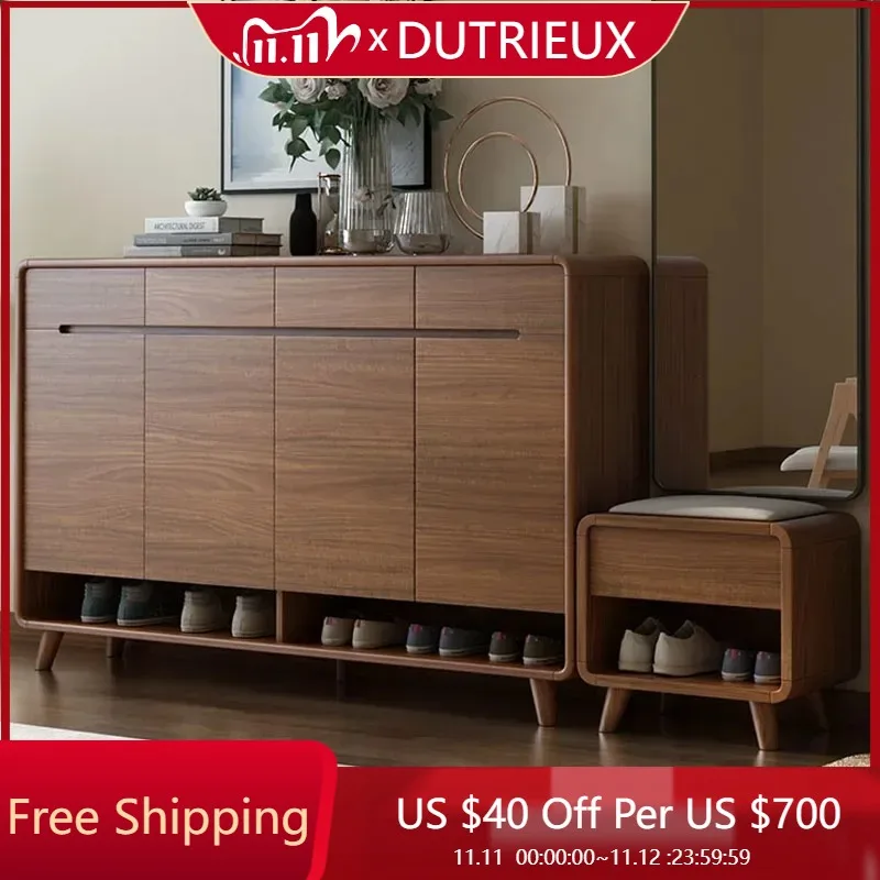 

Beauty Wood Shoe Rack Storage Organizer Shelves Designer Entrance Hall Cheap Shoe Shelf Vintage Simple Zapatero Salon Furniture