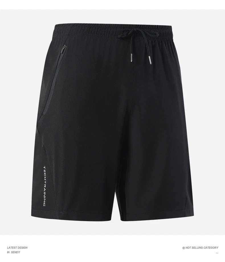 Men's Bottoms Summer Gym Workout Running Cycling Quick Drying Breathable Drawstring Waist Sports Shorts Reflective