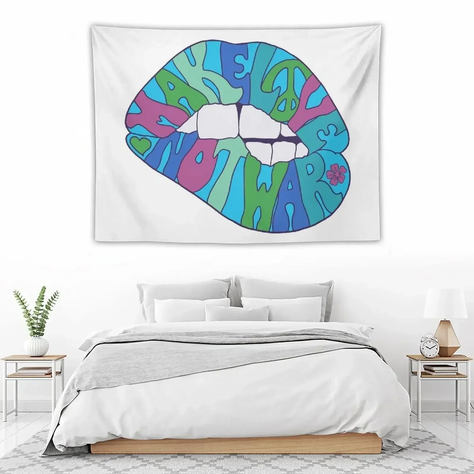 

Make Love Tapestry Room Decoration Aesthetic Carpet Wall Home And Comfort Decor Tapestry