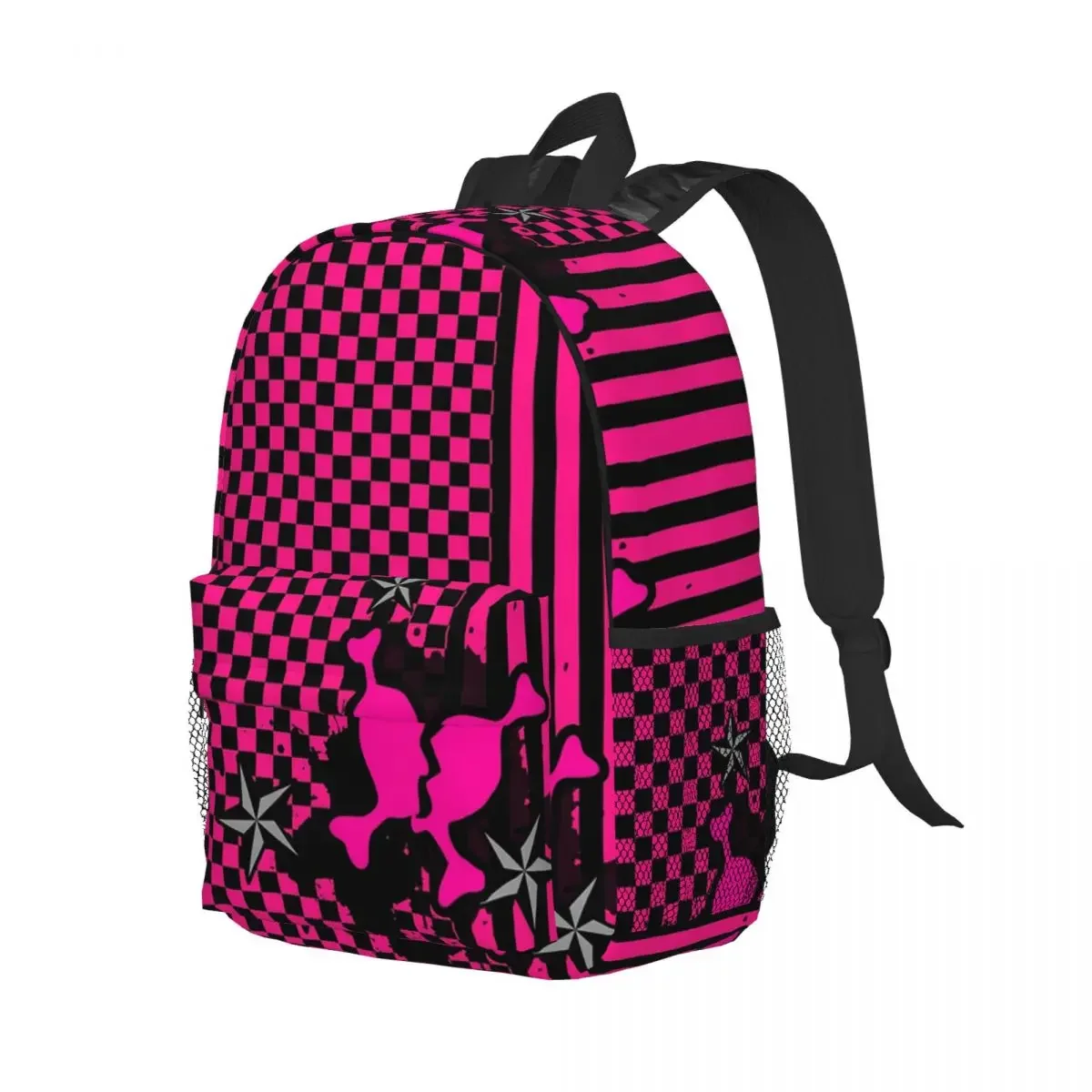 Sac à Dos Punky Emo Rose pour Adolescent, Cartable d'École pour Enfant, à la Mode, pour Ordinateur Portable, Grande Capacité