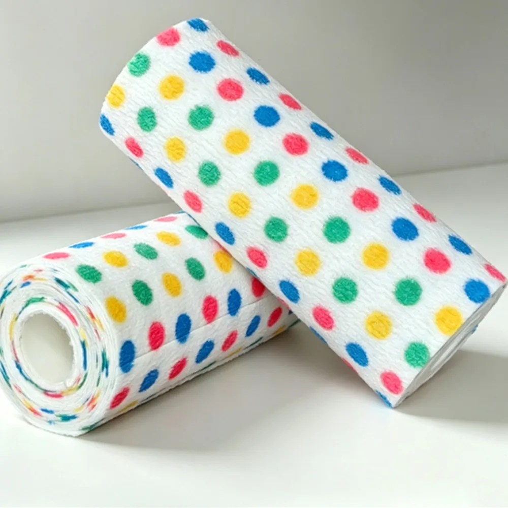 20pcs/roll Reusable Microfiber Cleaning Wipes High Absorbency Washable Cleaning Rag Multi-Purpose Durable Tear-Towel Roll