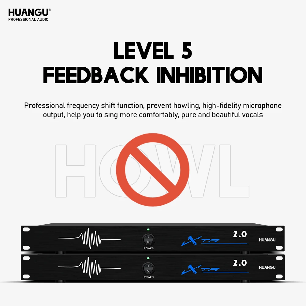 Feedback Destroyer 2 Channel  Processor Stage Karaoke Audio Signal Frequency Shift Microphone Automatic Pro Exterminator