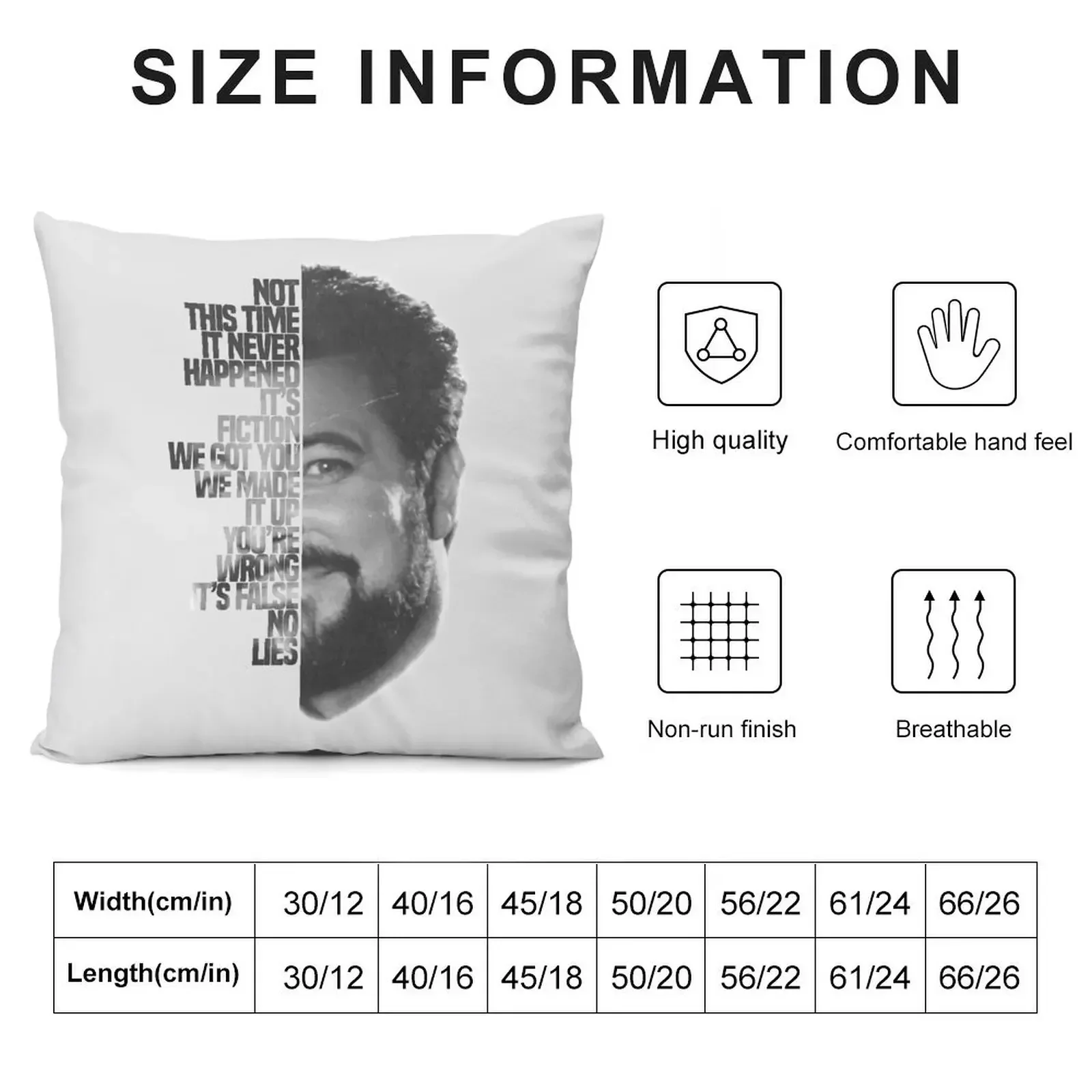 Jonathan Frakes Typography Throw Pillow Elastic Cover For Sofa bed pillows Custom Cushion pillow pillowcase pillow