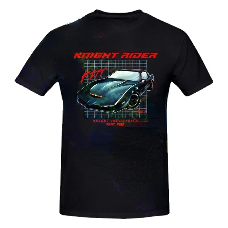 Knight Rider 1982 Kaus Mobil David Bowhoff Knight Industry Kitt Firebir 1982 shirt  cool T Shirt for Men