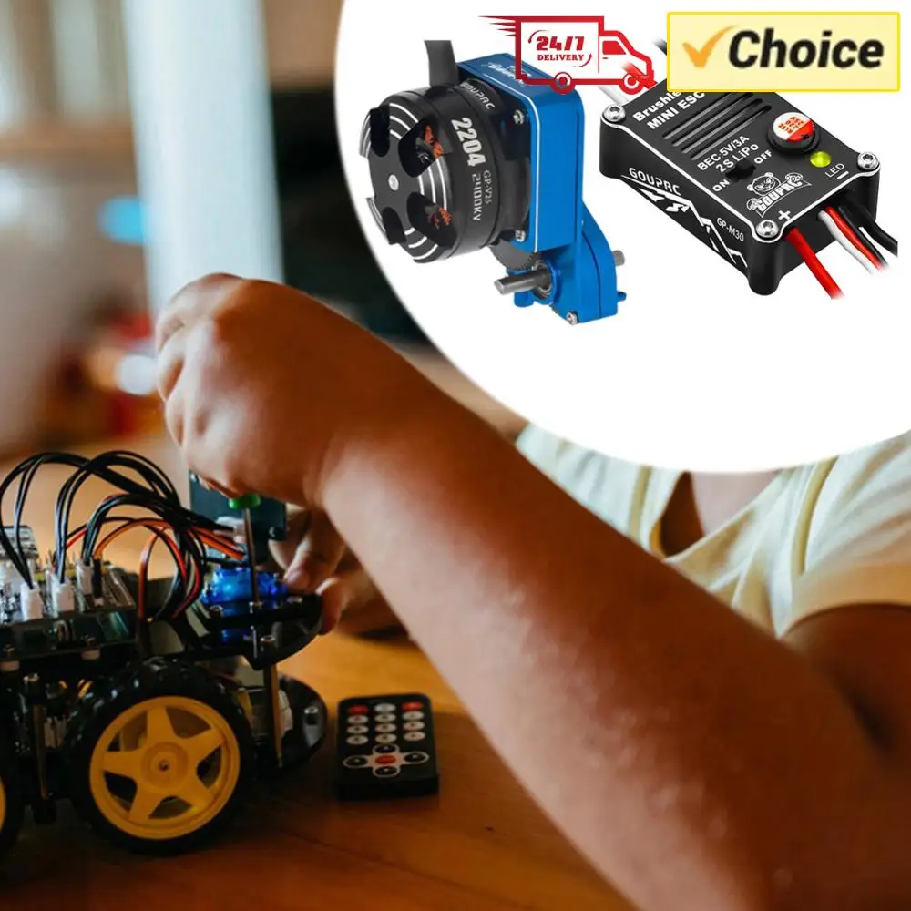 

Бесщеточный мотор 2204 2400KV с трансмиссией и ESC для радиоуправляемых моделей SCX24, Axial 1/24, RC Crawler, RC Car, RC Truck