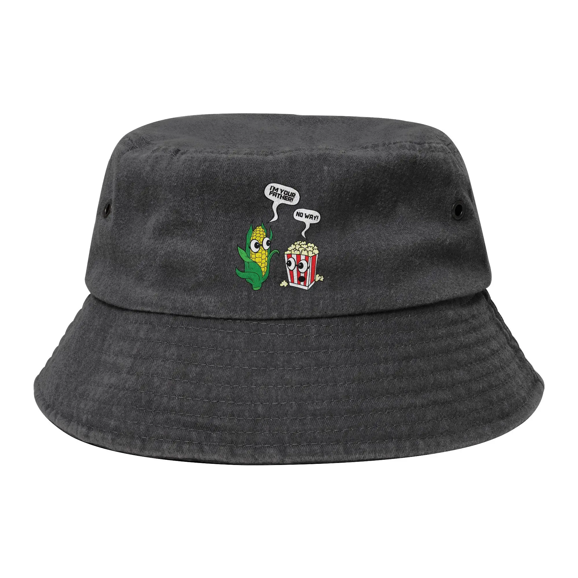 I Am Your Father Funny Popcorn Bucket Hat Unisex Outdoor  Distressed Cotton Fishing Hat Vocation Getaway Headwear Panama Hat