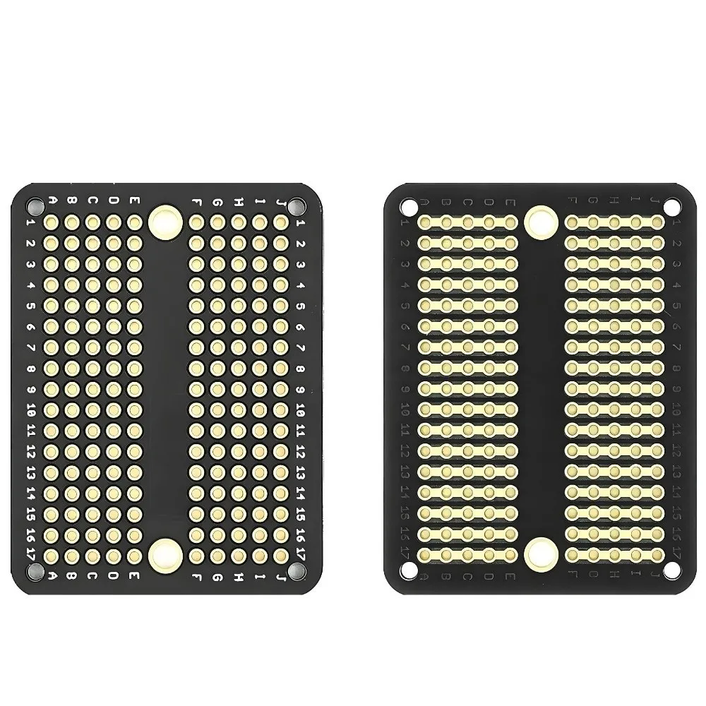 2.54 Spacing Permanent Breadboard Five-hole Gold-plated Prototype Breadboard Black Universal Solder PCB Prototype Board
