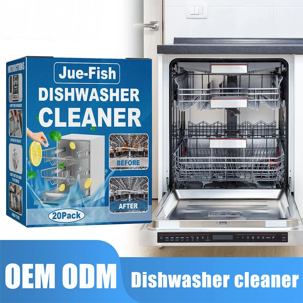 Dishwasher Cleaner Strong Oil Stain Removal Descaling Detergent Tablets Kitchen Cleaning Tools for Dishwasher Washing Machine