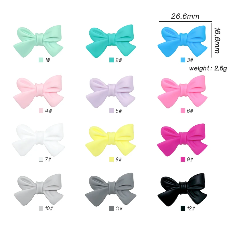 10pcs BPA Free Butterfly Shape Silicone Beads For Pacifier Clips Baby Toys Baby Teether DIY Making Necklace