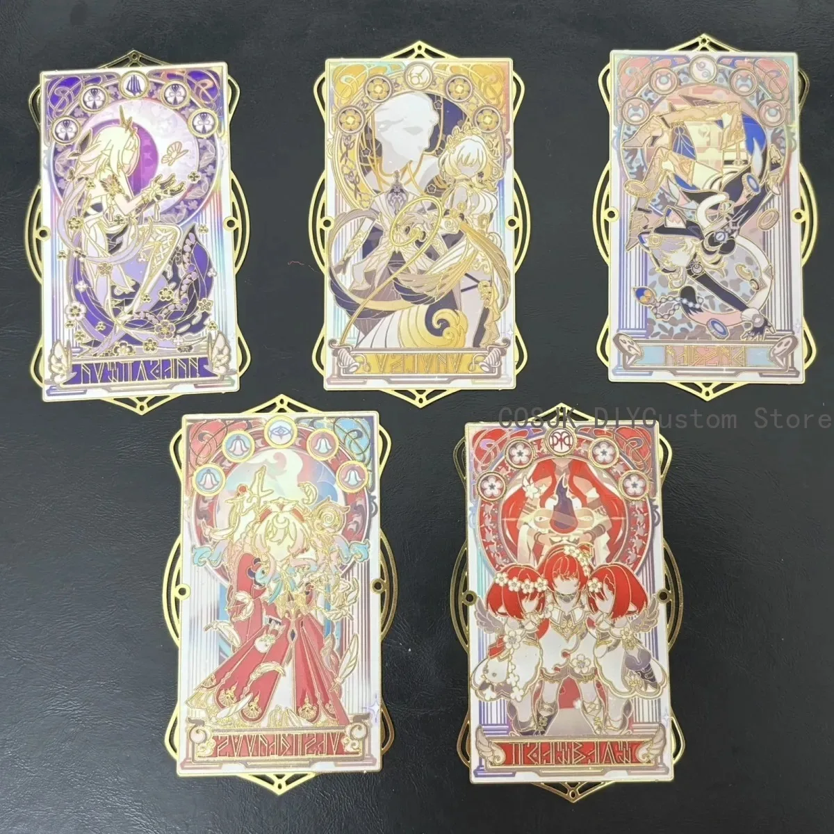 

Game Anime Honkai: Star Rail Cipher Castorice Tribios Aglaea Hyacinthia Metal Card Bookmark Collection Cosplay Birthday Gift