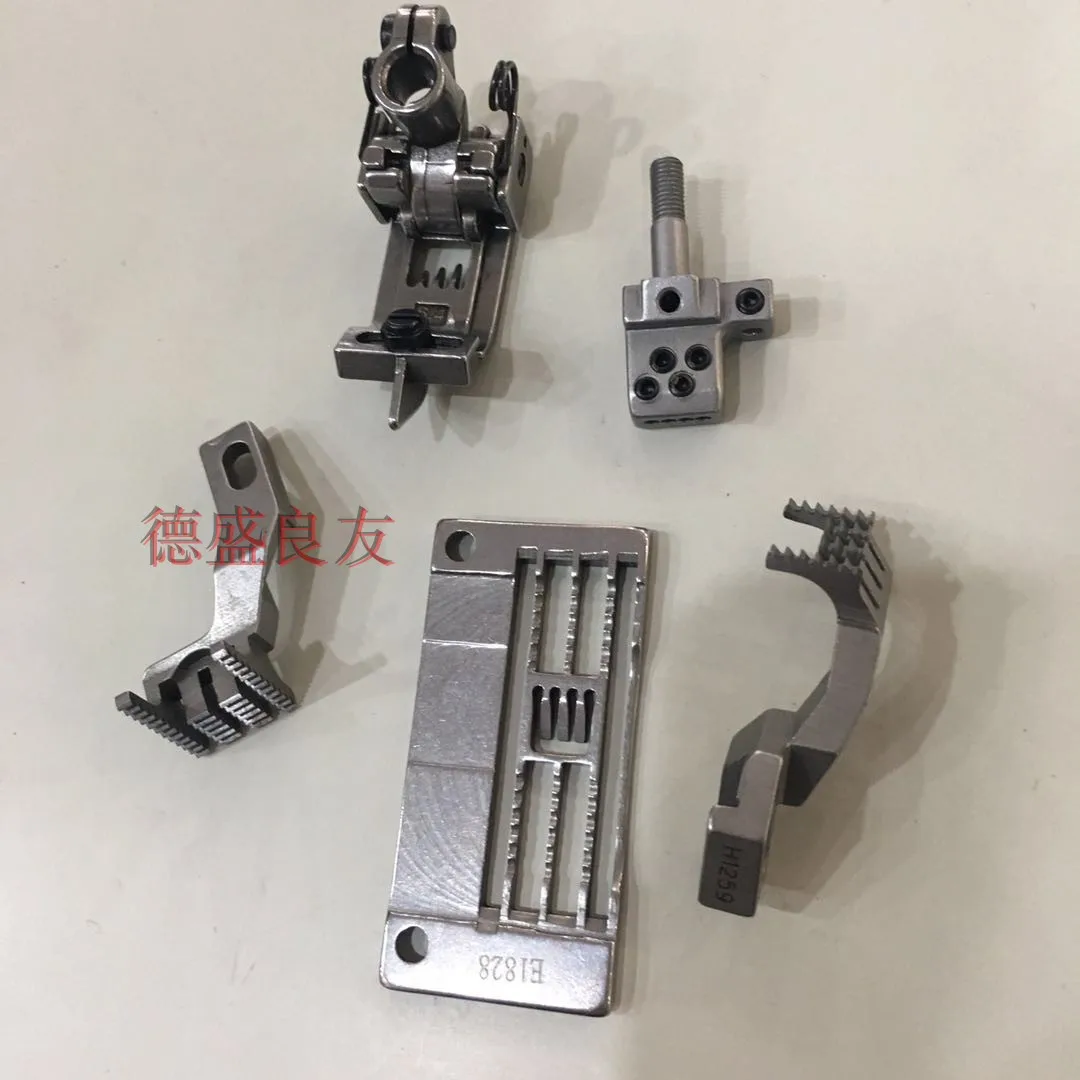 

F007 Flat Lock Machine Needle Plate Teeth Presser Foot Flat Seaming Machine Covering Machine Four-Needle Six-Wire Needle Positio