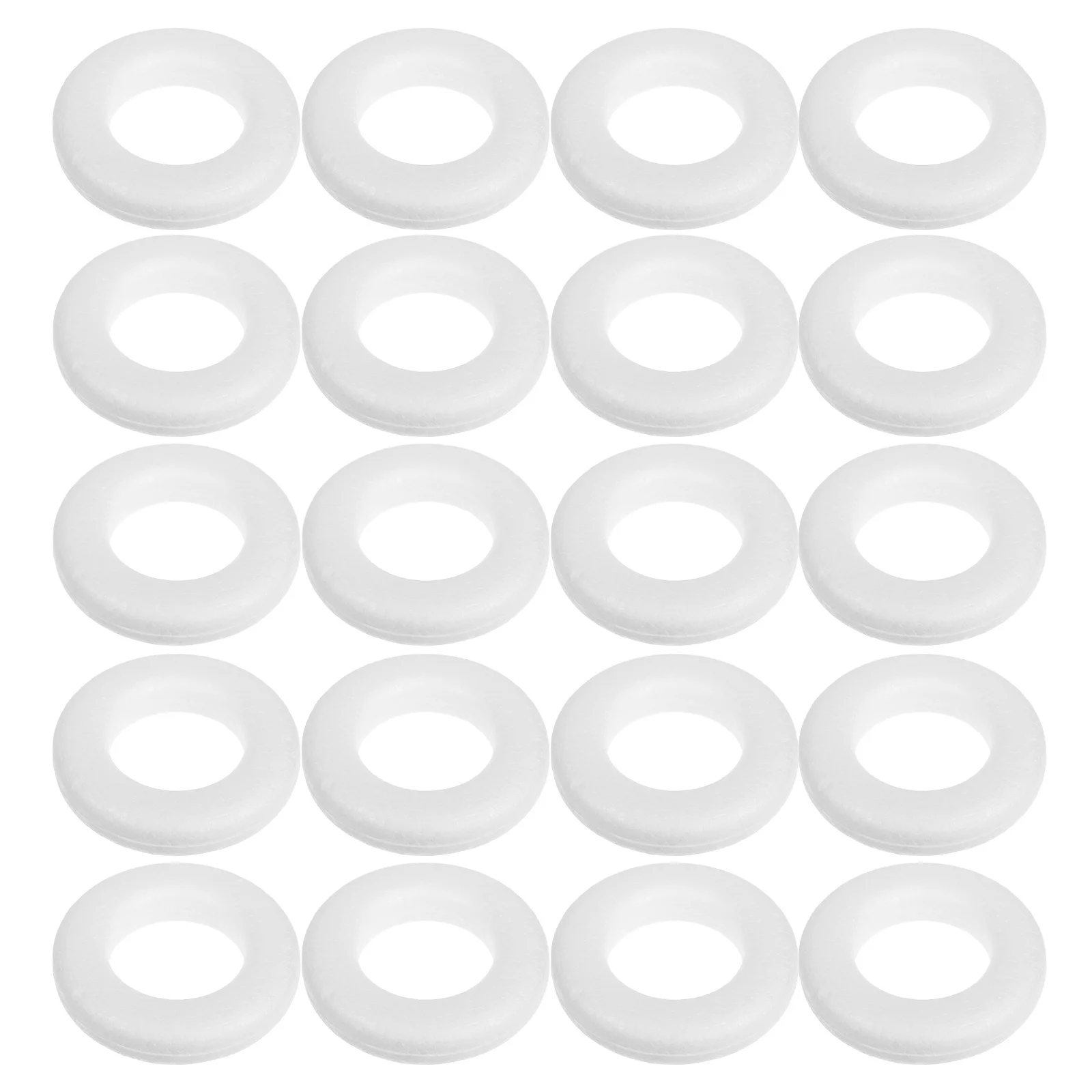 

25 pcs Foam Donut Rings Craft Circle For Diy Christmas Ornament Polystyrene Wreath Form Craft Rings Wreath Making Supplies