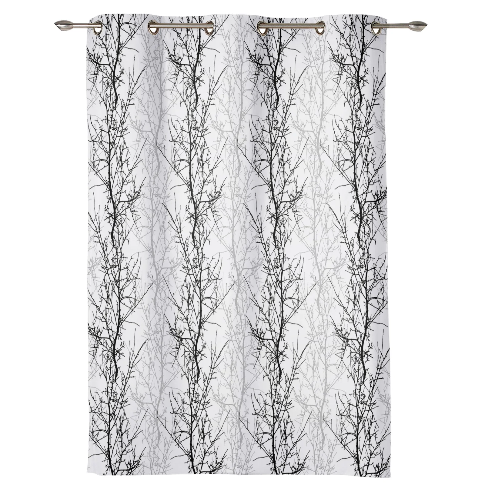 Branches Gradient Simple Window Curtains for Living Room Luxury Bedroom Curtains Coffee Kitchen Decor Drapes