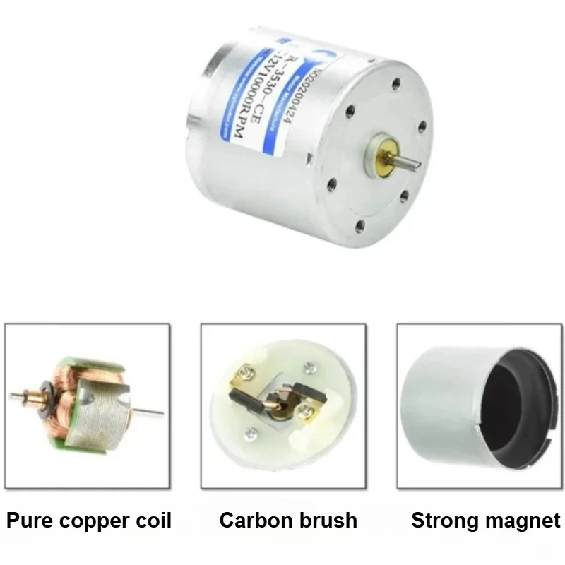 1pc 3530 Micro DC Gear Motor High Speed Motor 12V 24V 6000/10000rpm Small Motor Parking Lock Special