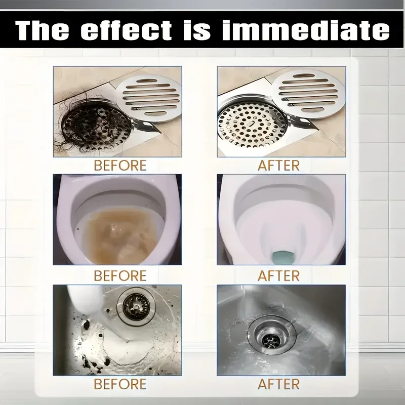 كريستال لاي استنزاف نظافة مسحوق 100 جرام قوية التجريف بالوعة المرحاض المطبخ RV المنزل بسرعة الشحوم مزيل صابون الشعر #5