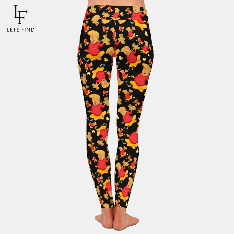 LETSFIND-Leggings de cintura alta con estampado 3D de seda de leche para mujer, mallas elásticas ajustadas de Fitness