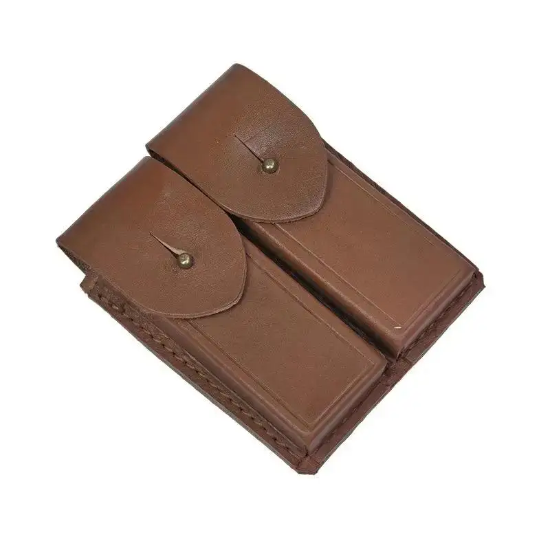 54 حافظة مسدس كروس مزدوجة من جلد البقر الأصفر لجمع دعائم أداء طاقم السينما والتلفزيون #2