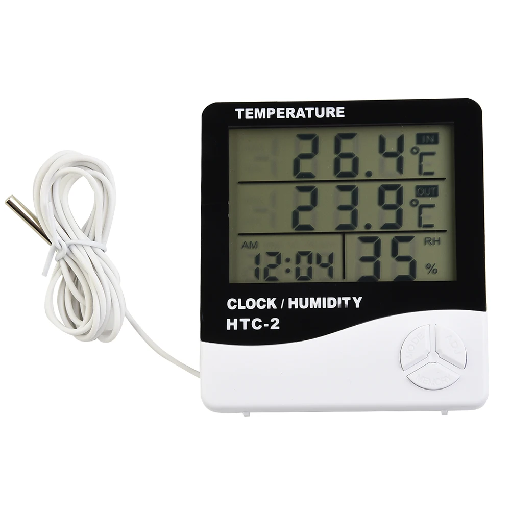 Thermo-Hygrometer Advanced Digital Weather Station with Outdoor Sensor Monitor Temperature Humidity and Time Easily