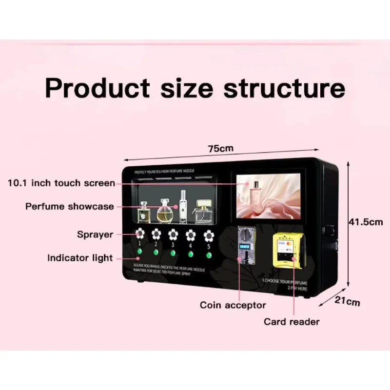 Commercial Perfume Spray Vending Machine Intelligent Self‑Service Fragrance Dispensing Vending Equipment For Shopping Center