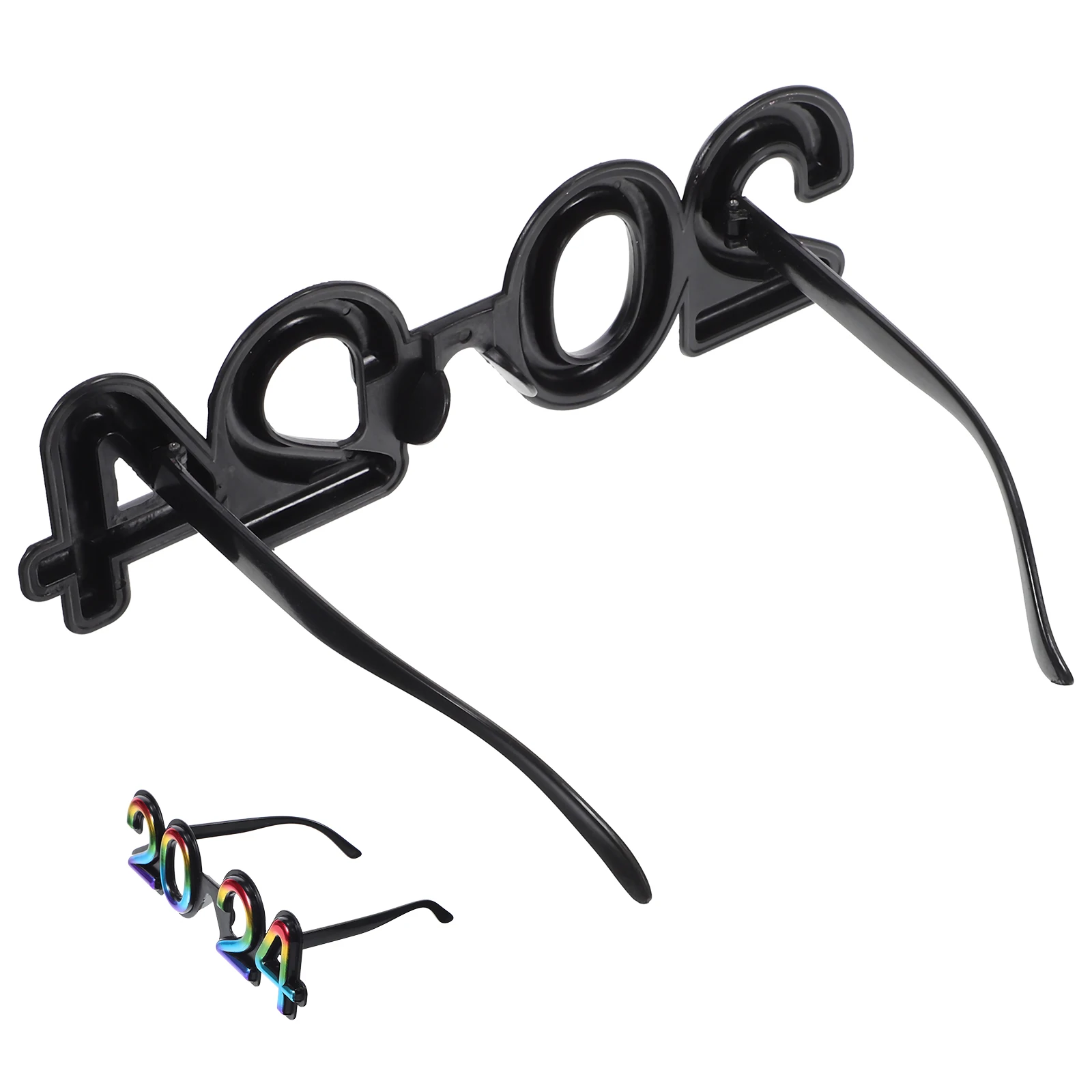 

2024 Modeling Fun New Year Party Glasses Party Accessories Plastic Glasses New Year Supplies Photo Props Celebration Decor