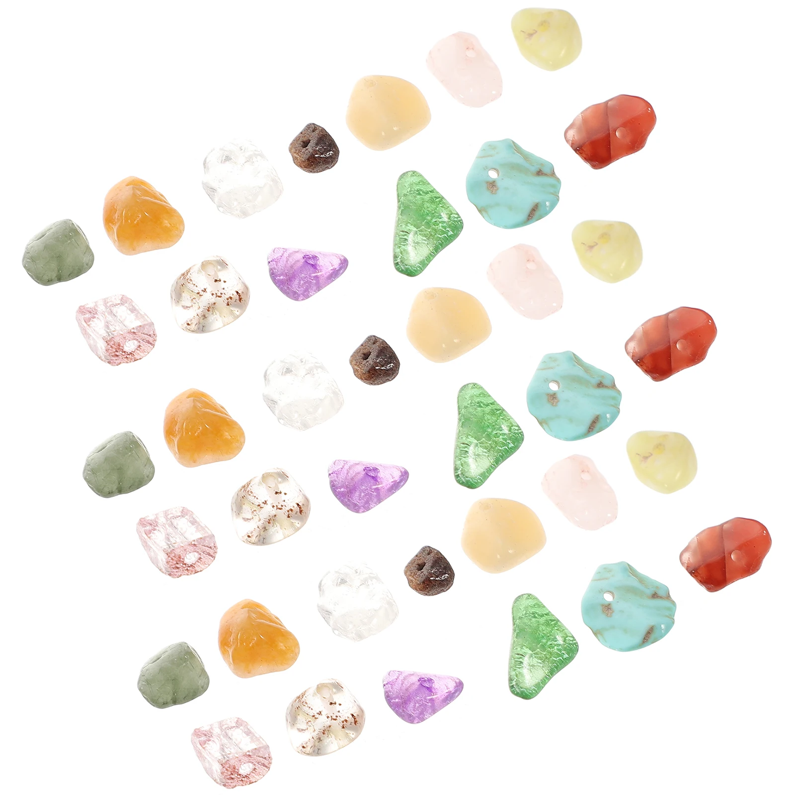 

Irregular Gravel Loose Beads Stone Chips Small Hole Jewelry Making DIY Crafts Vase Filler Tumbled Natural Decorative