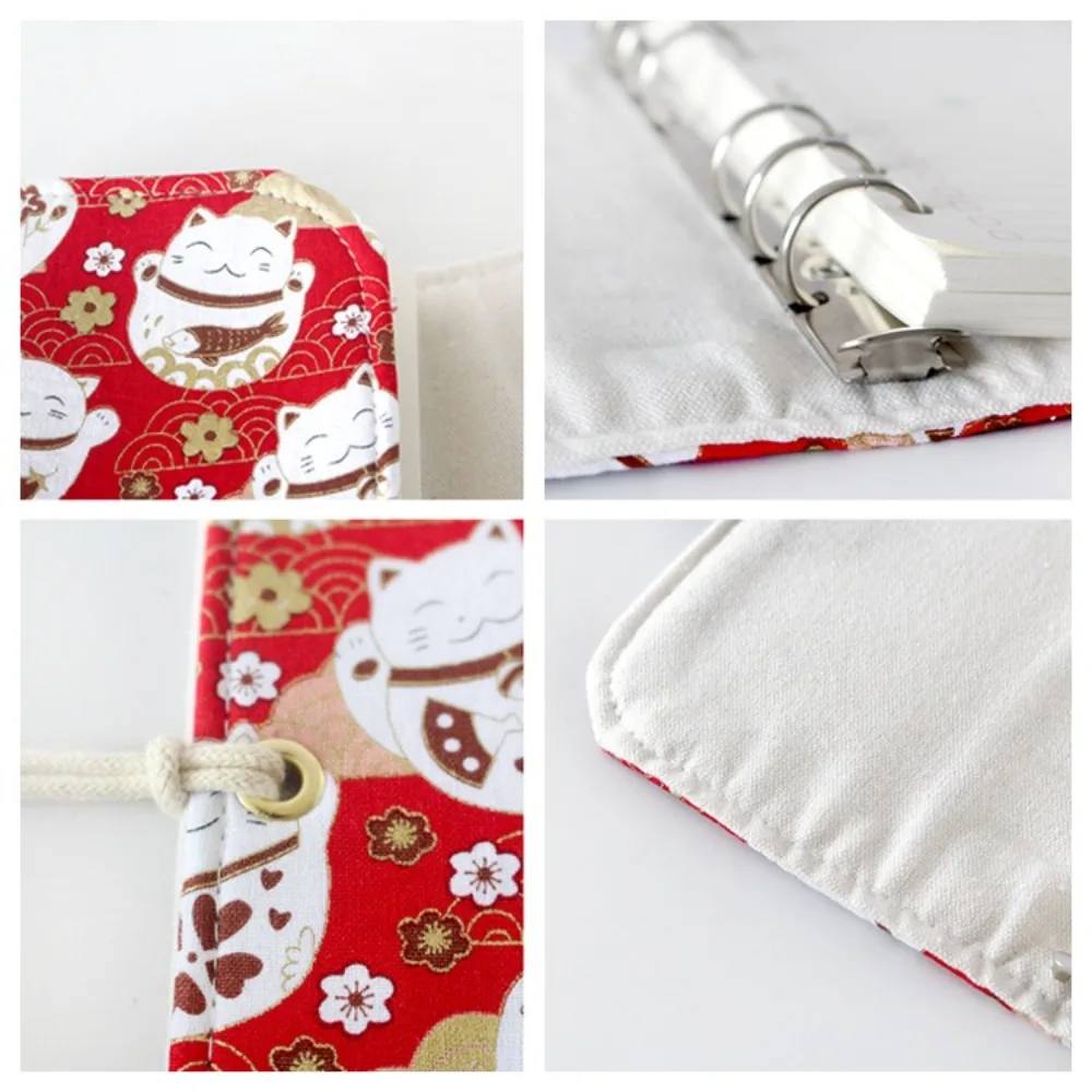 Loose Leather Binder Notebook Cover, Papelaria Escola, Diário Notepad, Gato, Novo, A6